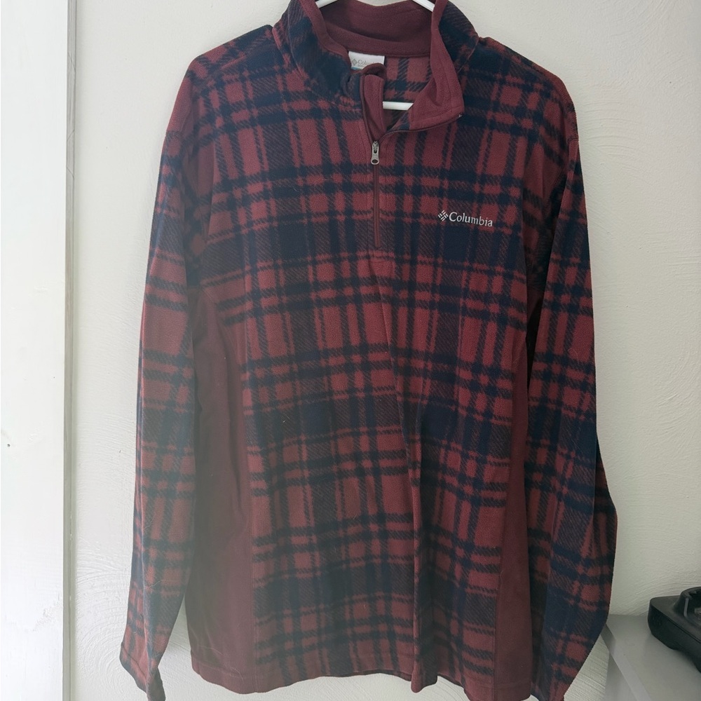 Columbia Maroon Fleece Quarter-Zip